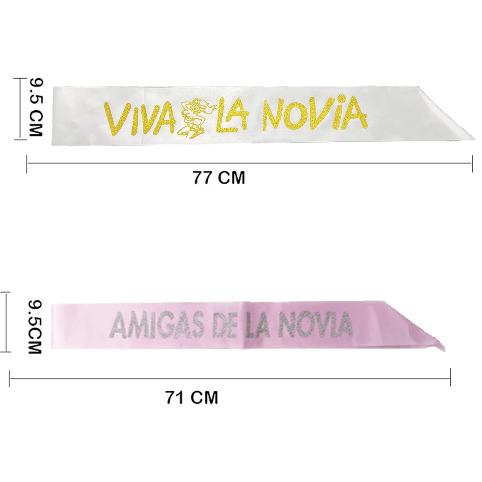Bandas Despedida Soltera, Fajas de Satén para Novia y Sus Amaigas, Velo Blanco de Novia con Peine, Broche Insignia Novia, Diadema de Broma, Accesorios de Tema Bride para Fiestas y Disfraces