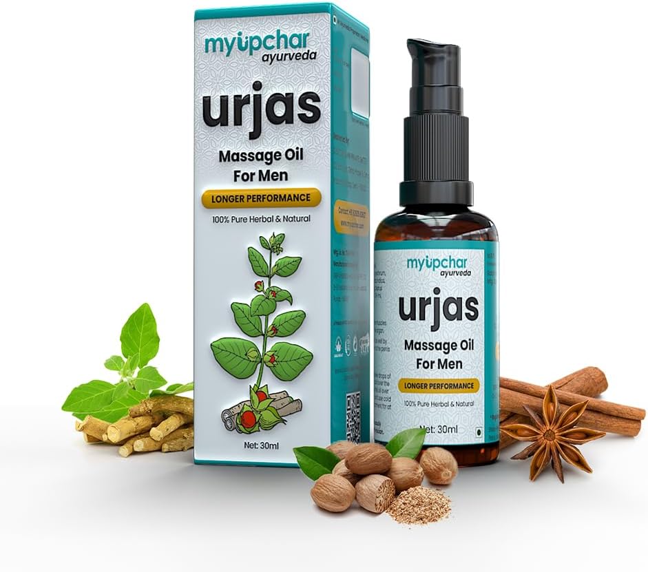 myUpchar Ayurveda Urjas Sensual Massage Oil for Muscle Growth and Relaxation - 30ml