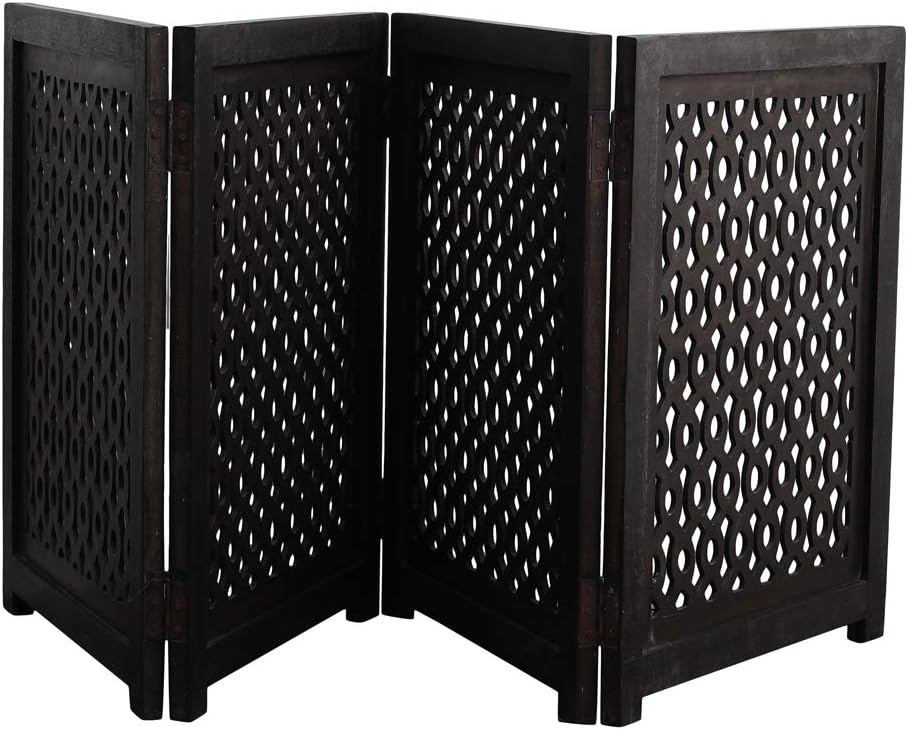 Artesia Freestanding Wood Pet Gate Dog Gate - 4 Panel Expansion Small Size