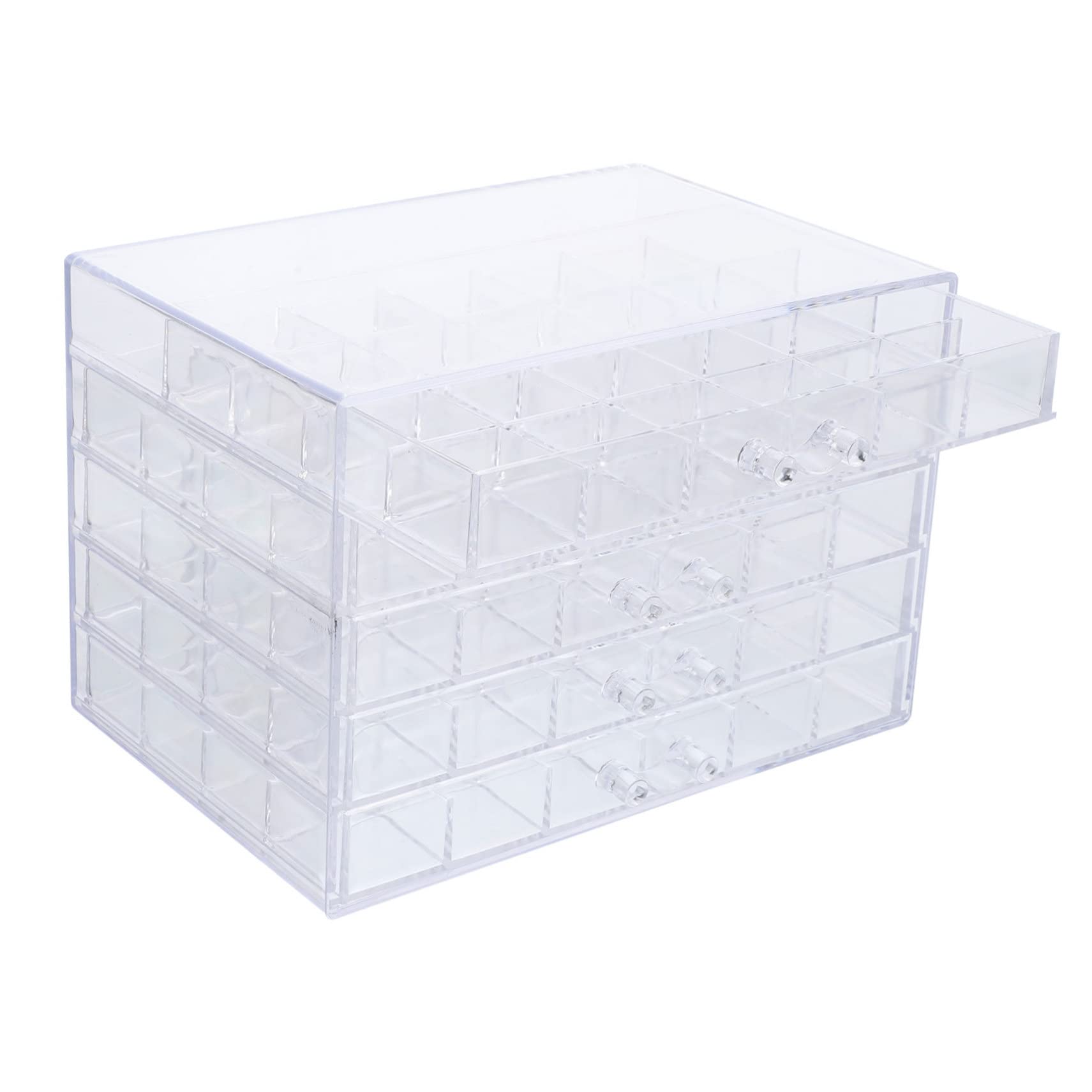 Boîte de rangement transparente pour accessoires manucure et bijoux