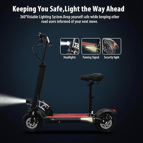 Miniatura 6 de Scooter eléctrico para jóvenes y adultos, motor de 800 W, velocidad máxima de 20 MPH, batería de 48 V 15 AH, alcance de hasta 31 millas de largo,