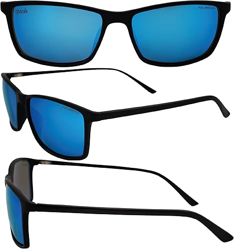 Miniatura 5 de Epoch Eyewear Murphy - Gafas de sol deportivas de moda para motocicleta, 2 pares (marco negrolente polarizado ahumado, marco negrolentes polarizados