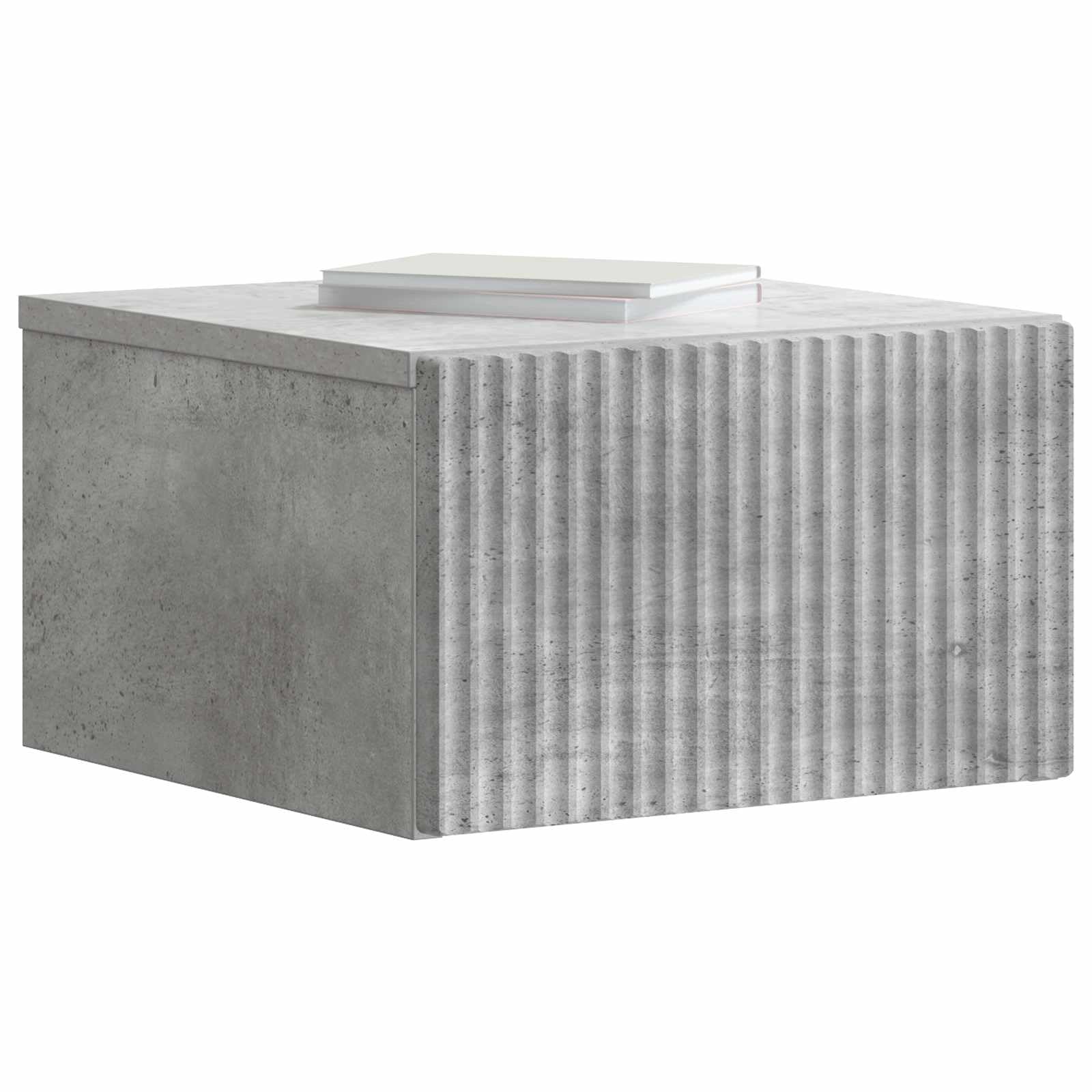 vidaXL Wisząca Szafka Nocna Betonowy szary 33 x 34,5 x 20 cm