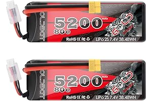 Goldbat Lipo Battery 7.4V 80C 5200mAh Hard Case with XT60