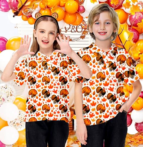 Image of AOBUTE Kids 4th of July Polo American Flag Short Sleeve Button Down Shirts Tops 3-14 Years