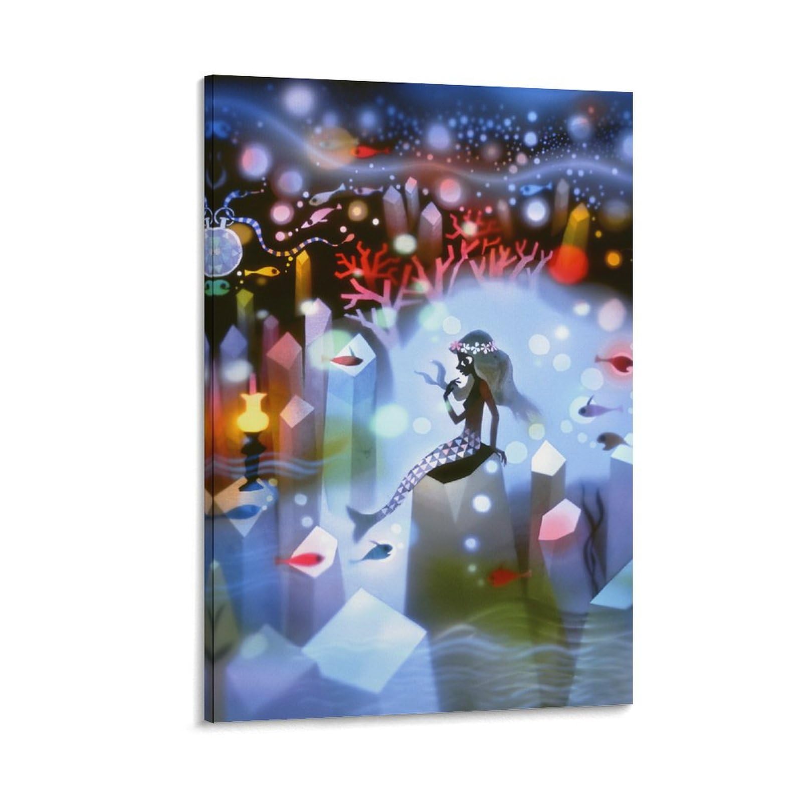 Amazon.co.jp: 藤城清治 人魚姫 絵画 ポスター 工芸品の装飾品 壁の