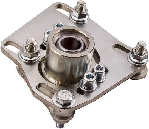 Miniatura 2 de Maxpeedingrods Coilovers - Placas de curvatura ajustables para Ford Mustang 1994-2004, 2 piezas, placa de ruedas Camber plateadas