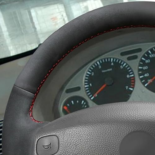 Miniatura 4 de Fit for Holden Zafira 2003-2005,Car Steering Wheel Cover,Car Hand-Sewn Steering Wheel Cover,Black Leather Steering Wheel Cover