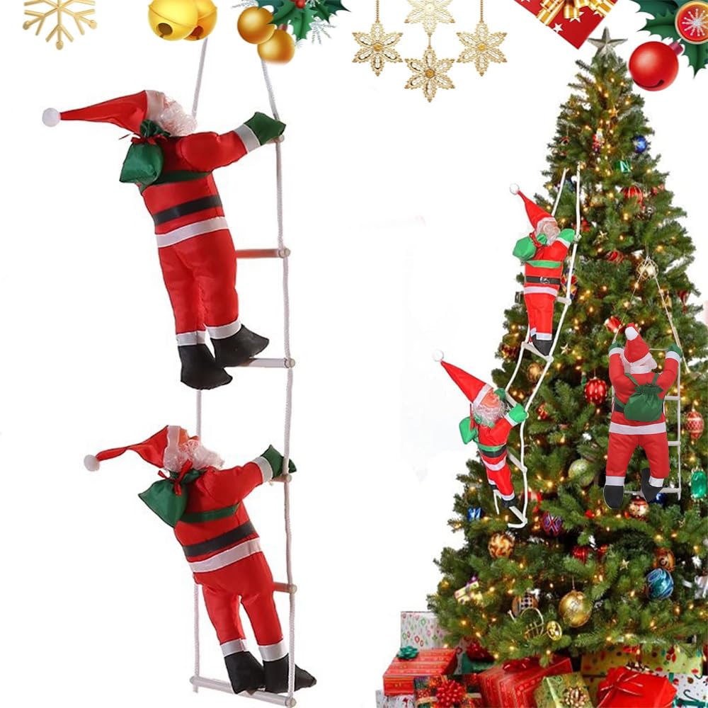 Santa Rope FaJoek Santa Claus on Ladder, 60 cm, Santa Climbing, Christmas Tree ...