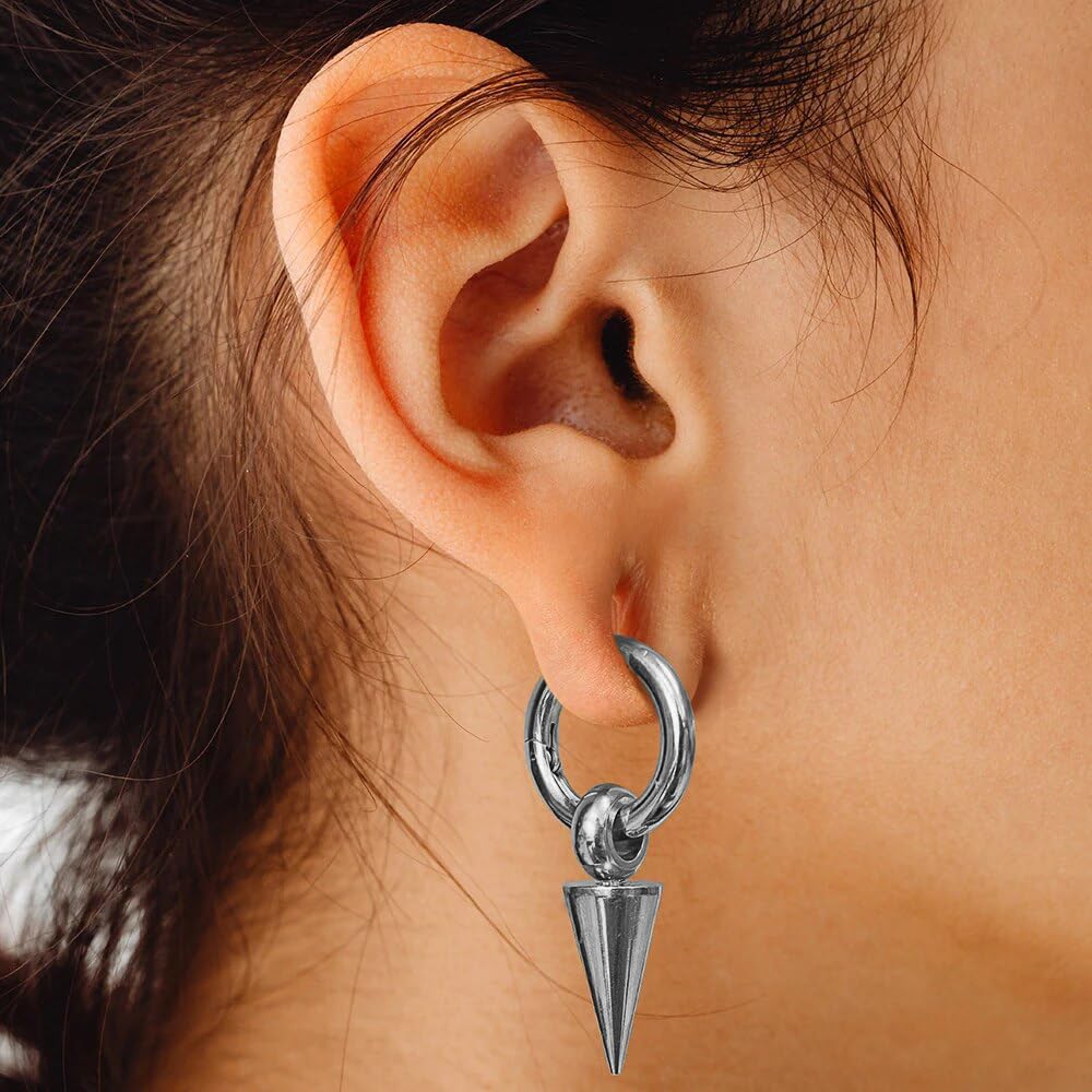 Vankula Pesi Orecchie per lobi Peso Dilatatori lobo in Acciaio inossidabile piercing espansori Gioielli Uomo Donna 6mm Nero Argento Oro