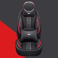 Vista 8 de Fundas protectoras de asiento de automóvil de 2 asientos de lujo para Chevy Cruze 2011-2019, diseño de bolsa de almacenamiento trasera, almohada