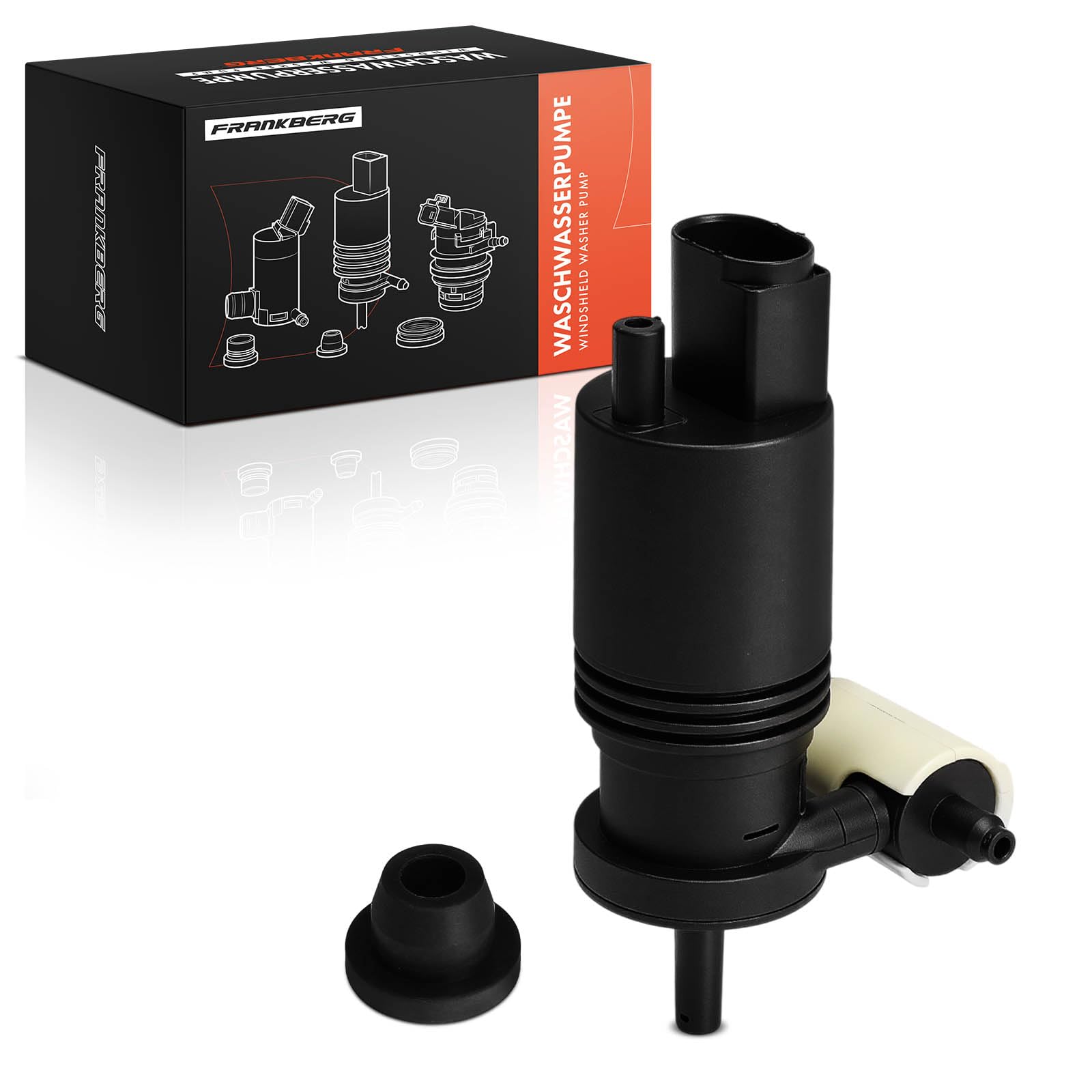 Frankberg Pompa lavavetri Pompa acqua lavaggio Pulizia vetri Anteriore 2-Poli Compatibile con Classe M W166 W164 Classe R V251 W251 GLE W166 GL-Class X166 Replace# 1648690421
