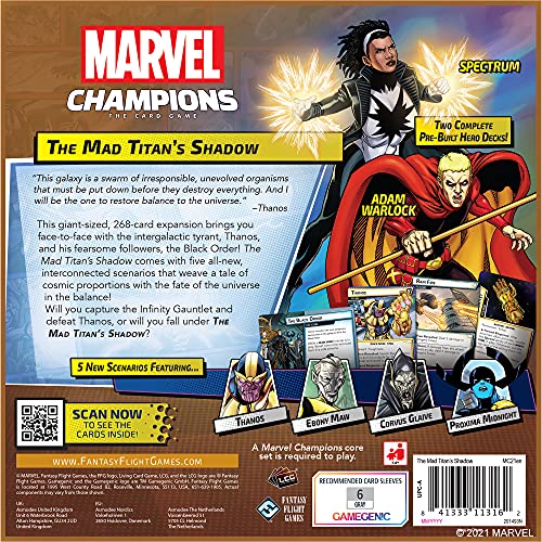Marvel Champions The Card Game The Mad Titan’s Shadow Campaign Expansion | Strategy Card Game For Adults And Teens | Ages 14+ | 1-4 Players | Avg. Playtime 45-90 Minutes | Made By Fantasy Flight Games #TOP2
