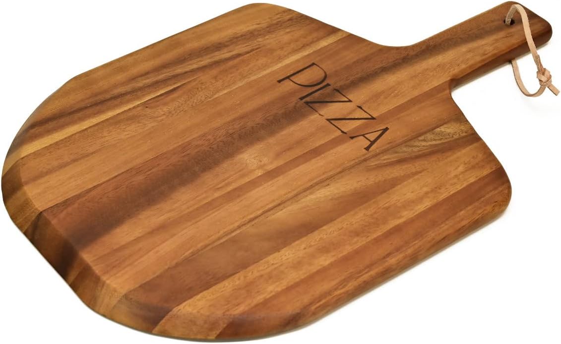 Swanson Shoji PZ-003AB Pizza Board, Pizza Peel, Wood, Acacia, Brown, L Size, Cutting Board, Pizza Dish, Pizza Paddle
