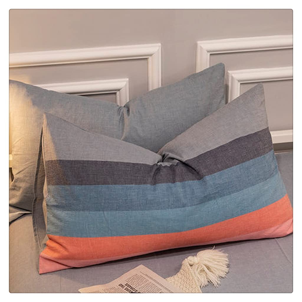 MFJGHU Lattice Pillowcases Home Bedding Decorative Pillow Cover Cotton Super Soft Case Solid Color Sofa Throw Pillows(Style G)