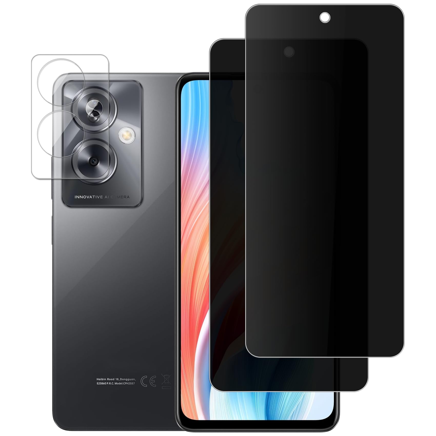Kiokyrgm Pellicola protettiva in ceramica opaca per Oppo A79 5g, 2 pezzi, matte privacy salvaschermo, antiriflesso, antimpronta,anti spy [Non vetro
