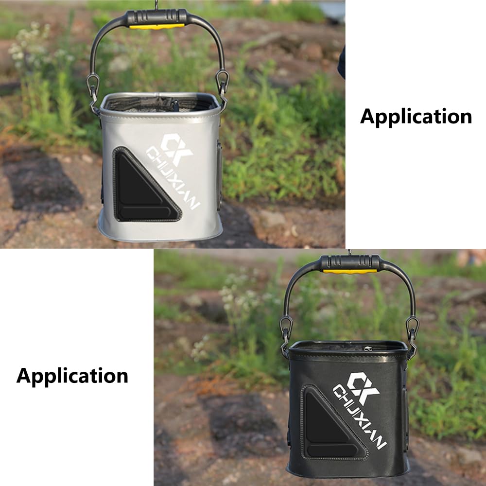 Secchio Pieghevole Pesca 8L SEIWEI - Per Esche E Pesci - Foto 4