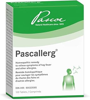 Pascoe – Pascallerg – 100 Tablets – Homeopathic remedy to relieve symptoms of hay fever and other allergies such as sneezing, wheezing, dyspnea and itching of the skin and eye – Non-Drowsy Homeopathic Alternative to Allergy Pills – Gelsemium Sempervirens Trit