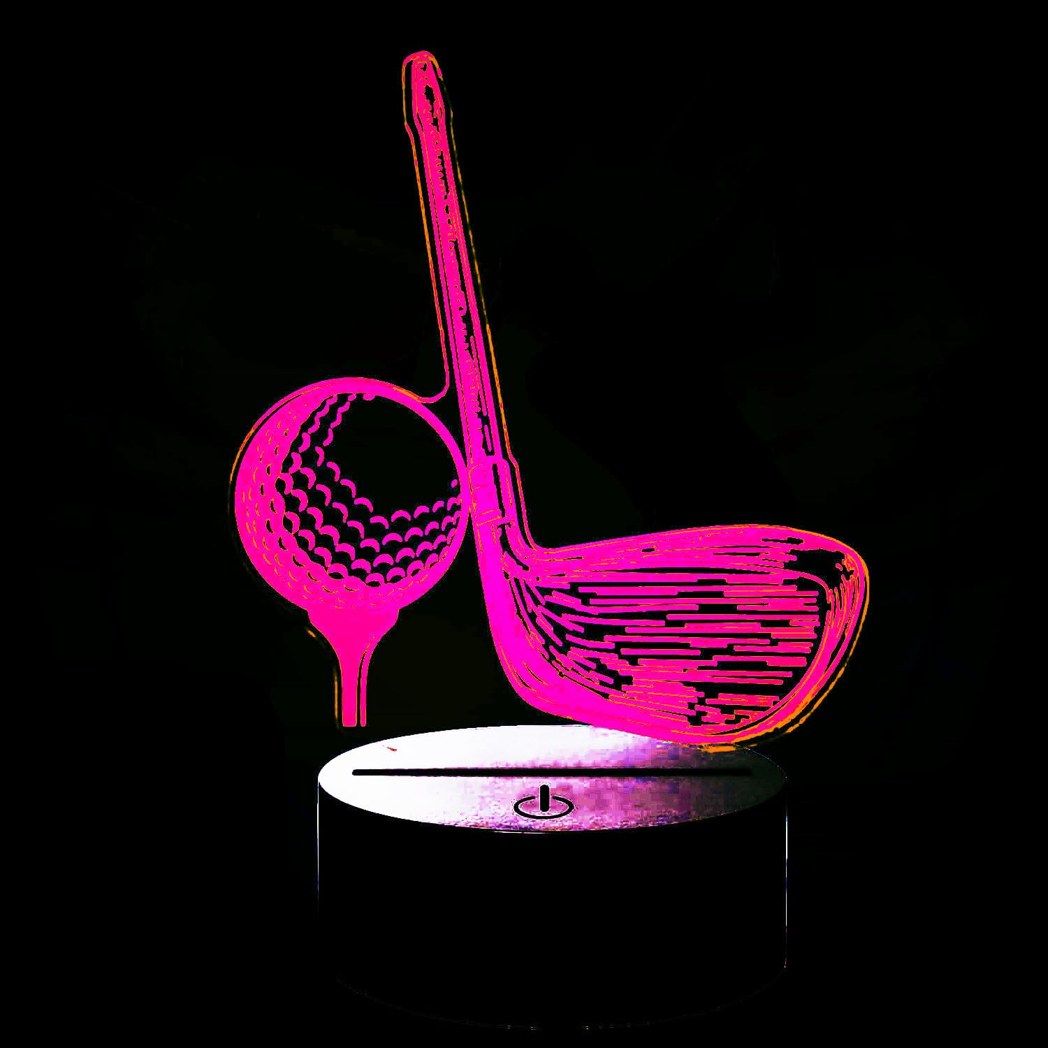 Nastrojowe światło 3D Golf 16 kolorów sUSB stołowa lampa stołowa LED, pomysł na prezent do domu, na imprezę lub urodziny