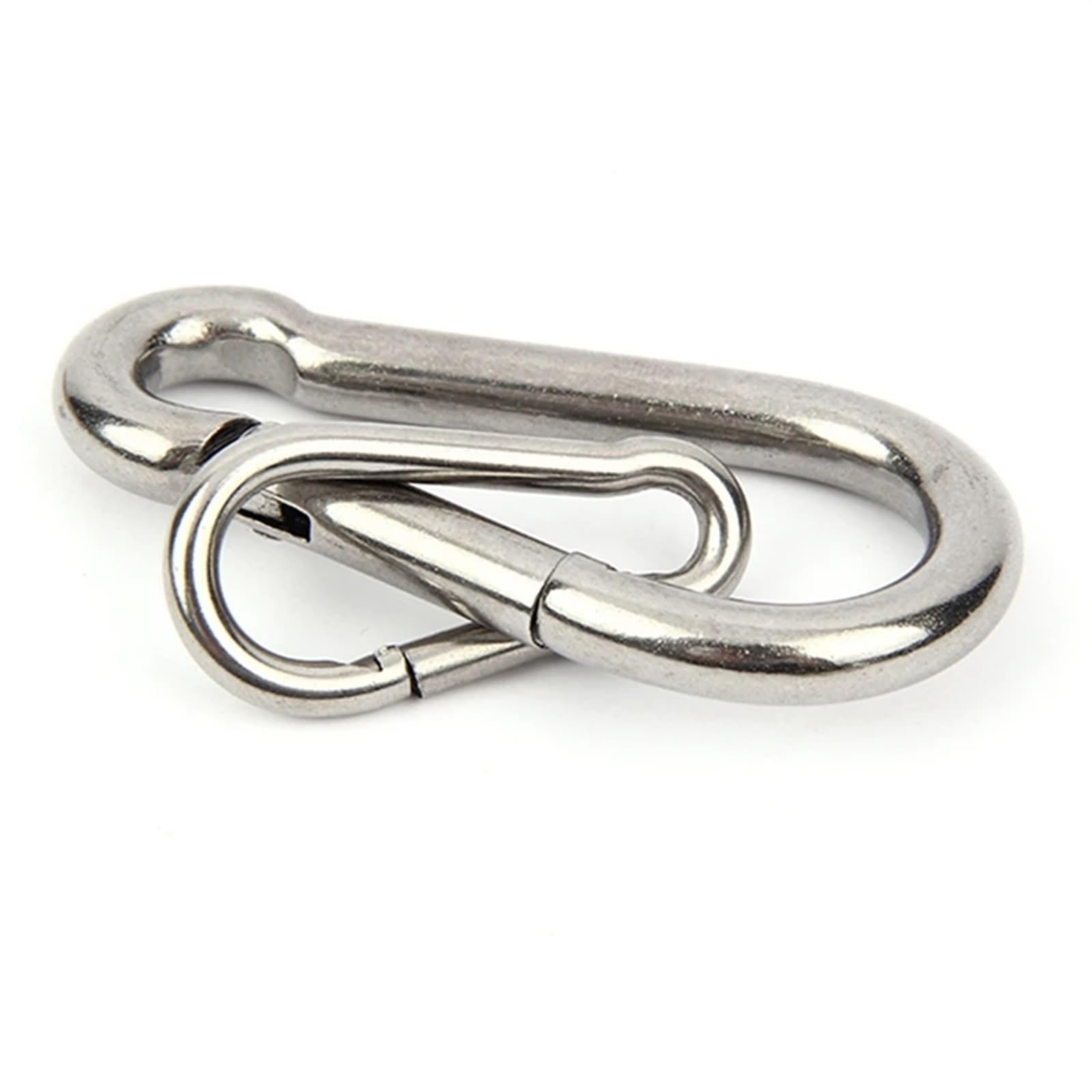 Clip a Scatto Moschettone in Acciaio Inox 304, Fibbia di Sicurezza for Salvataggio, moschettone con bloccaggio a Dado(M9)