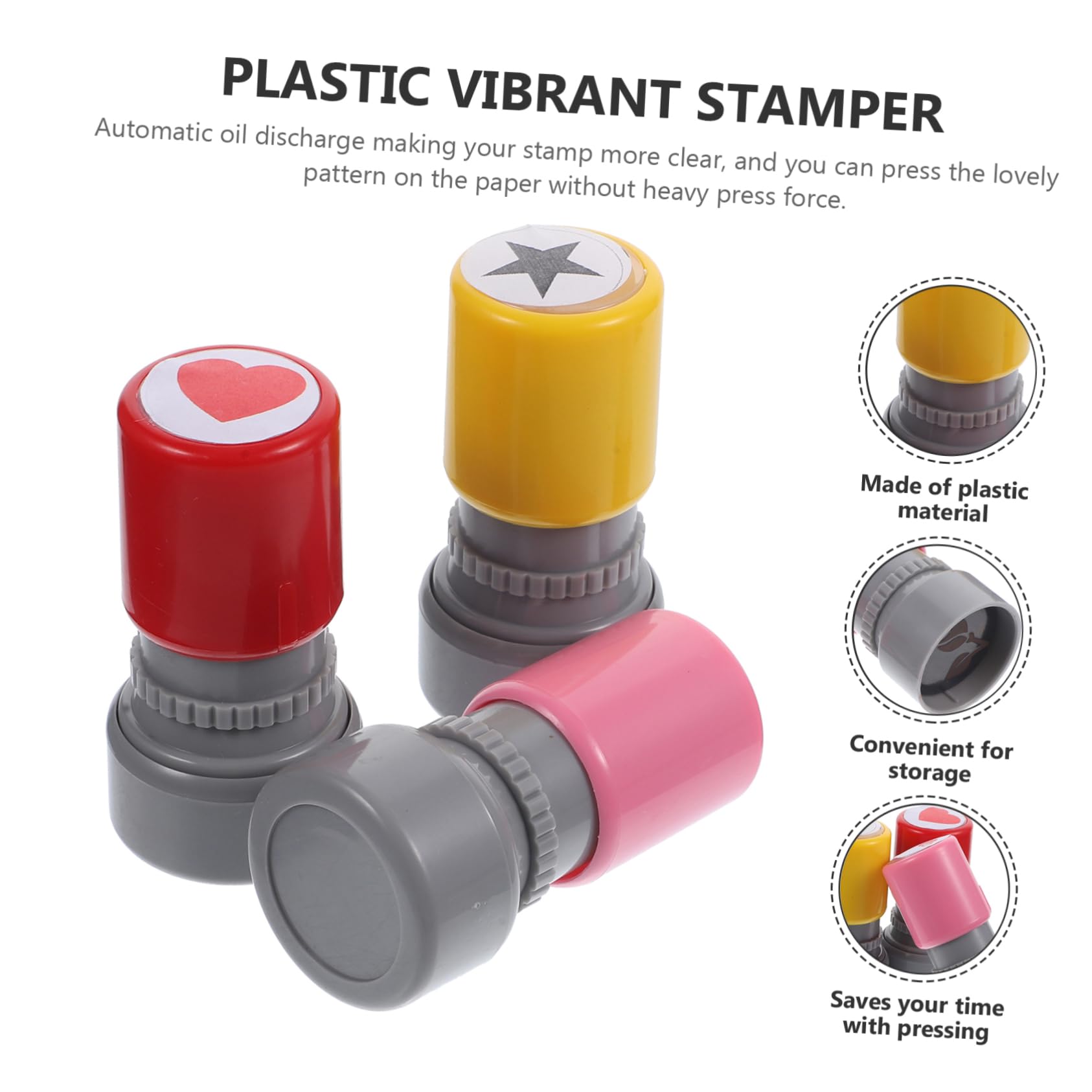 Operitacx 9pezzi Timbri Scolastici Con Design Adorabile Per Insegnanti Timbri Plastica Multifunzionali Per Decorare Biglietti e Scrapbook Utensili Per Ufficio e Organizzazione Scrivania