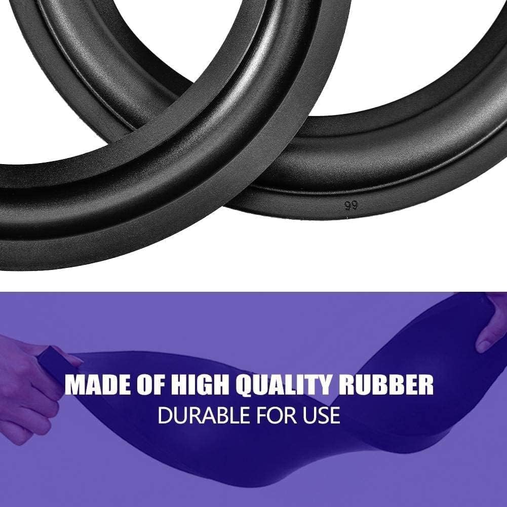Zerone Altoparlante Riparazione Perforata Bordo Surround Kit Ricambio 2pcs 6 Pollici / 156mm Gomma Nero