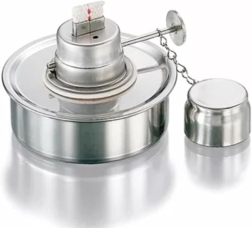 Quemador de lámpara de alcohol de acero inoxidable de 3.4 fl oz espesado a prueba de explosiones Artesanía de laboratorio Química Quemador de