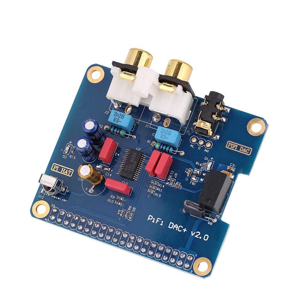 Bewinner I2S Interfaccia Hifi Digi Dac + Hifi Digi Scheda Audio Digitale per B + Modello B/2B/3B/PCM5122 Uscita Dac con Presa Jack da 3,5 Mm Placcata Oro Rcv Doppio Morsetto