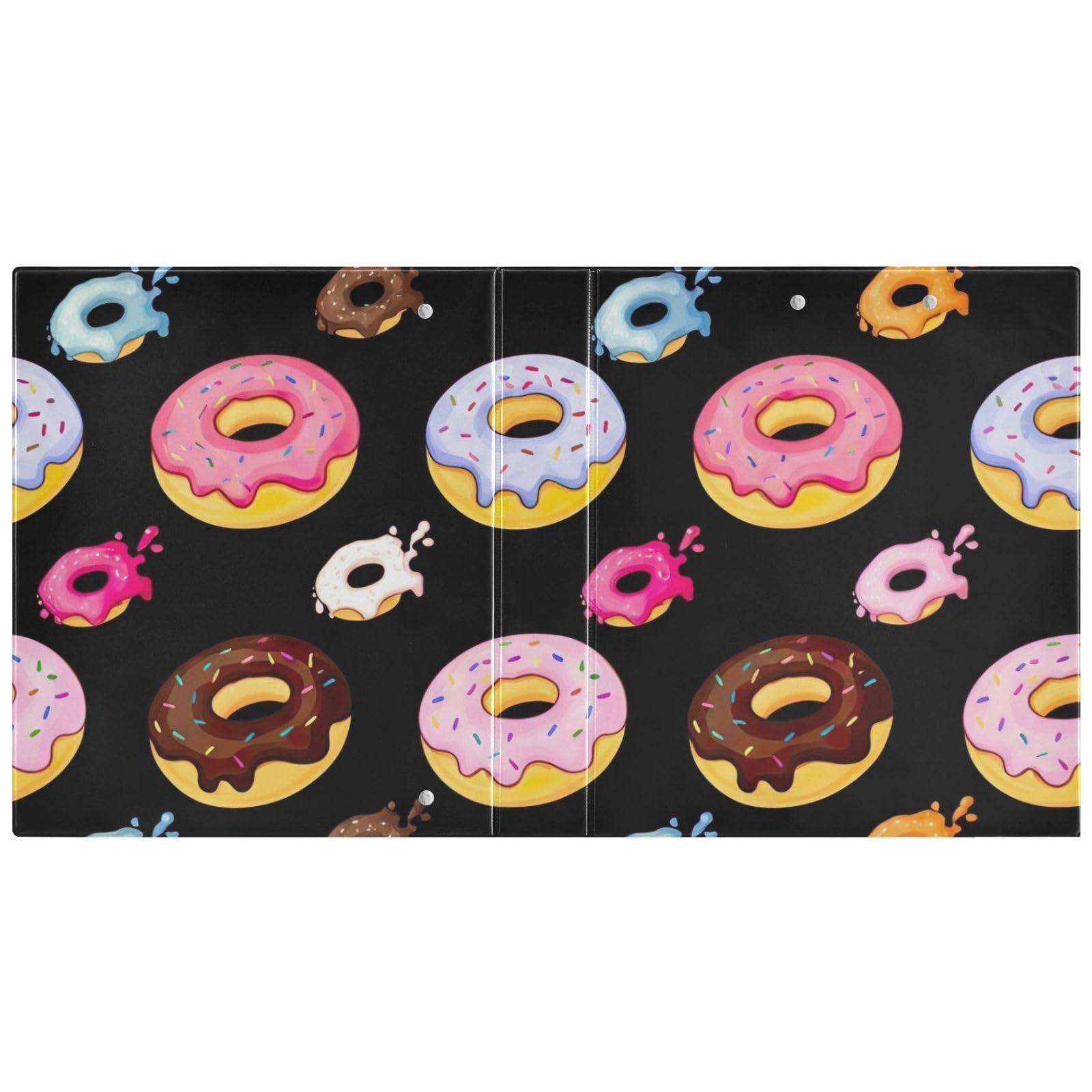 Carpeta colorida de tres anillos, carpeta flexible de anillos en D con bolsillos, carpetas de 3 anillos para escuela, universidad, oficina, talla única 2