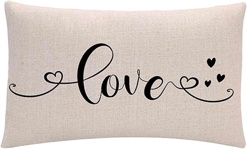 Miniatura 5 de 7COLORROOM Funda de almohada para el día de San Valentín, decoración del día de San Valentín, rectangular, funda de cojín de cintura, regalo