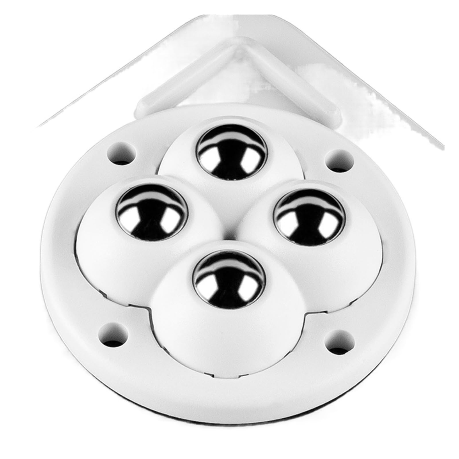 4-60 Für Möbel Edelstahl 360-Grad-Rolle Selbstklebende Möbelrolle Home Stark tragendes Universalrad (3 Ringe schwarzer Stahl, 12)