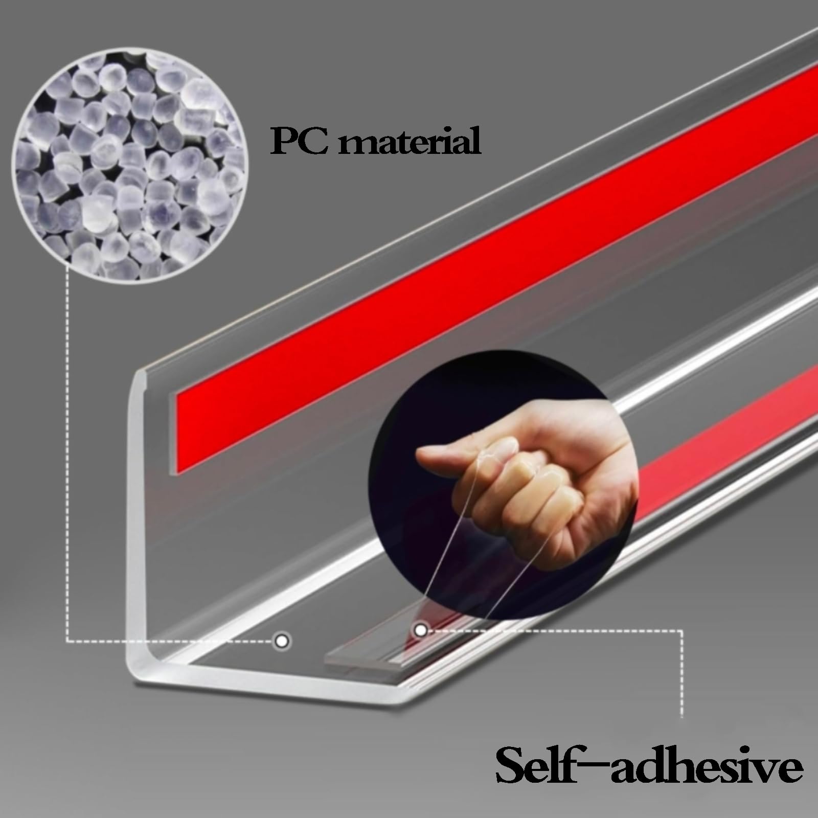 Perfil Angular Autoadhesivo,Protector Esquinas Pared PláStico Transparente,Resistente Al Agua,No Es FáCil Ponerse Amarillo,para Cocinas De Restaurantes,Hospitales