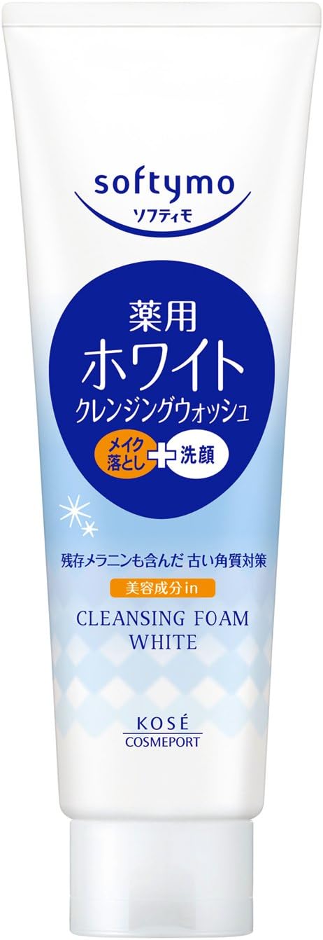 KOSE Softy Mo White Makeup Cleansing and Facial Foam, 0.5 Pound by Kose