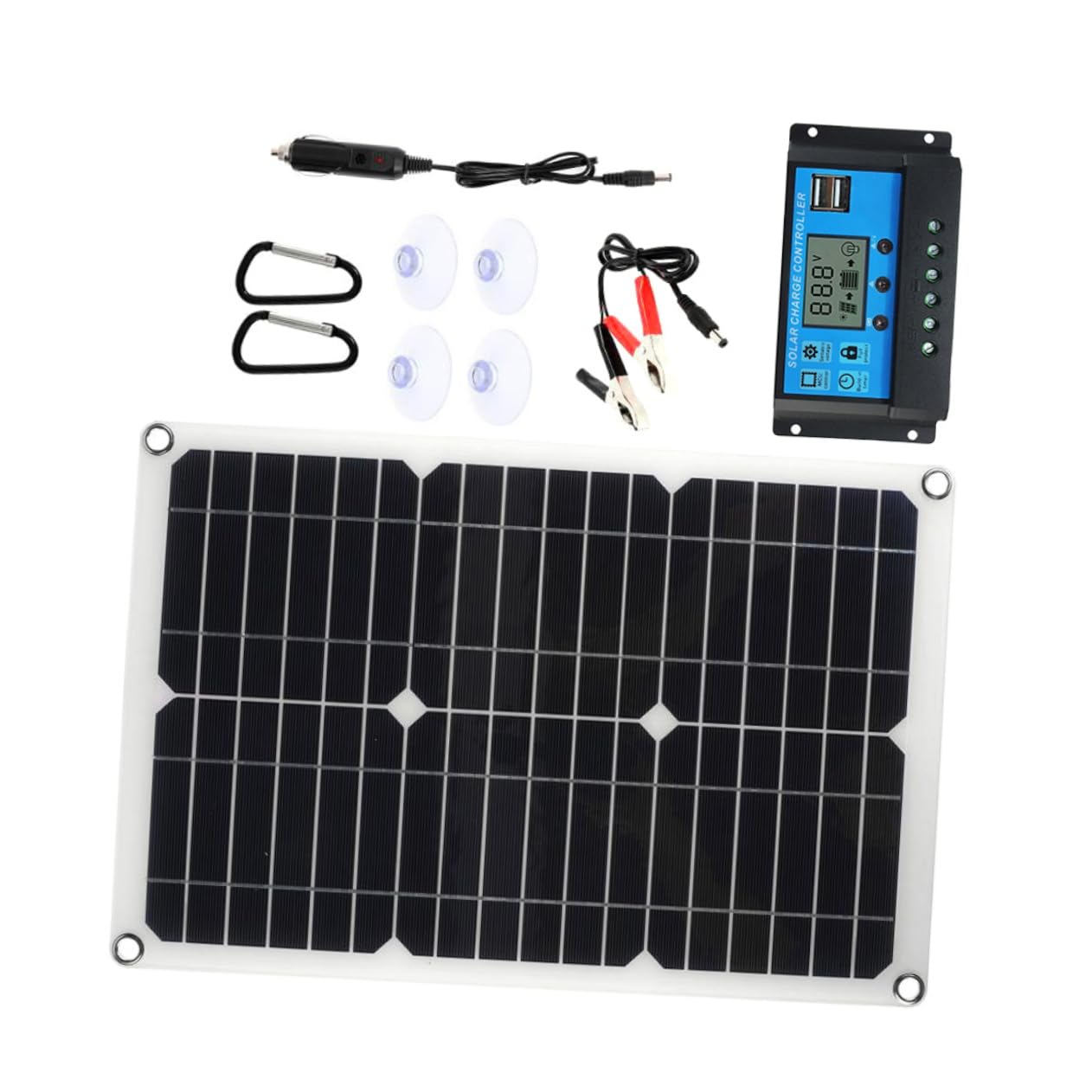 Panneau solaire flexible 20V à haute efficacité pour recharge de batterie voiture et van
