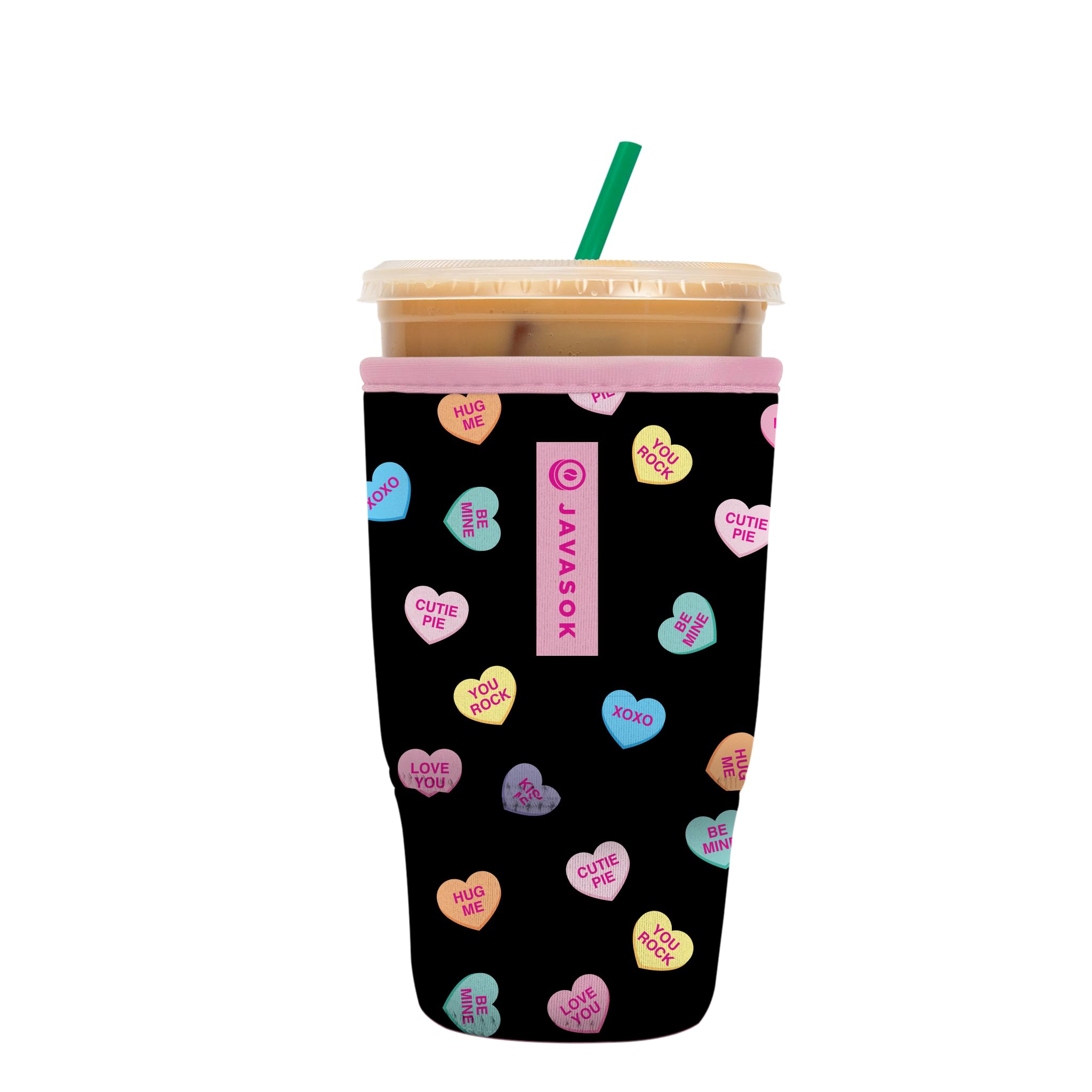 Sok It JavaSok Iced Coffee & Cold Soda Insulated Neoprene Cup Sleeve (Sweet Notes, Large: 30-32oz)