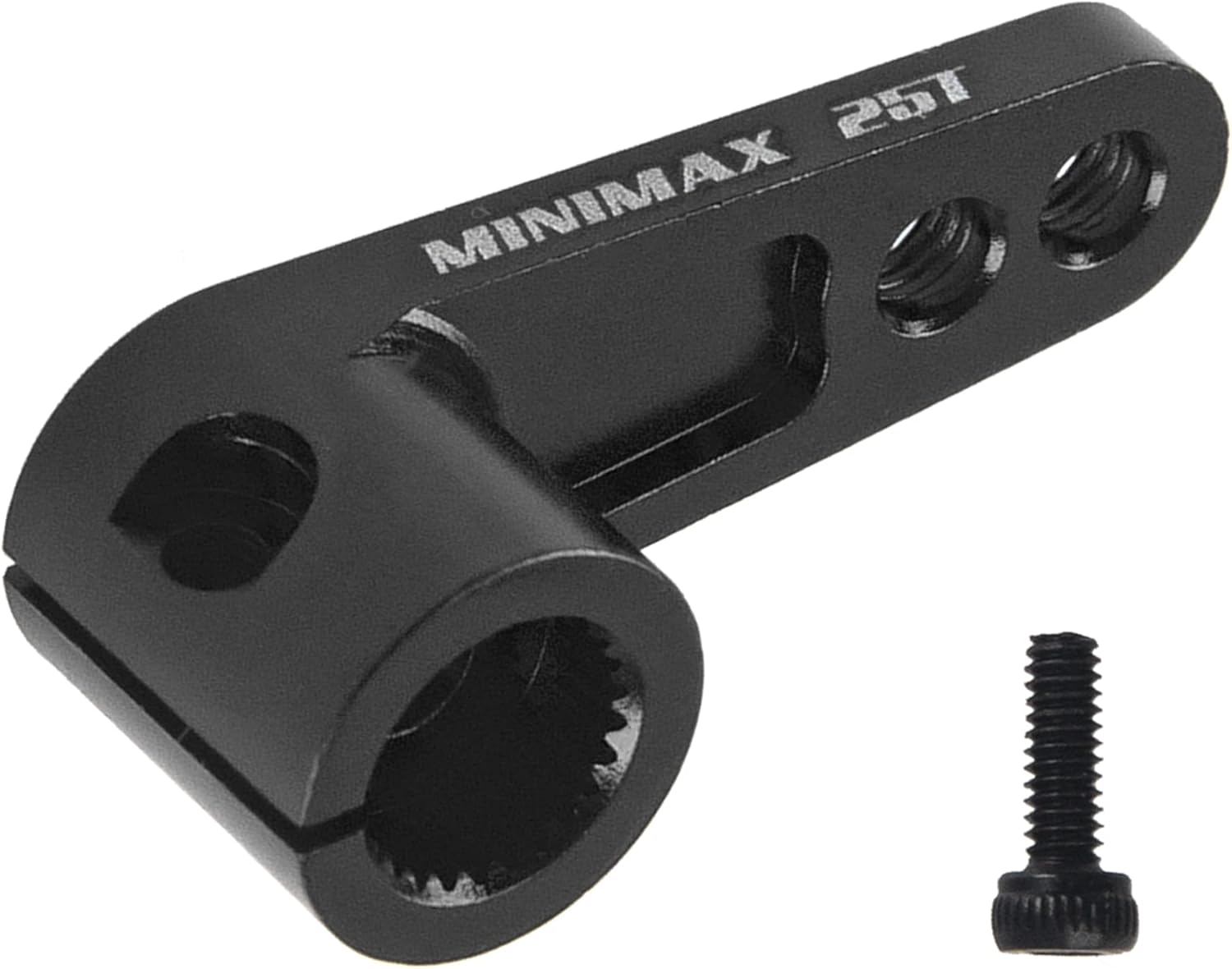 2Pack ShareGoo Metal 25T Servo Horn 25 Teeth Steering Arm Compatible with Futaba Savox Power HD Servos Motor Replacement for 1/8 1/10 RC Off-Road Crawler Drift Racing Car (Black)