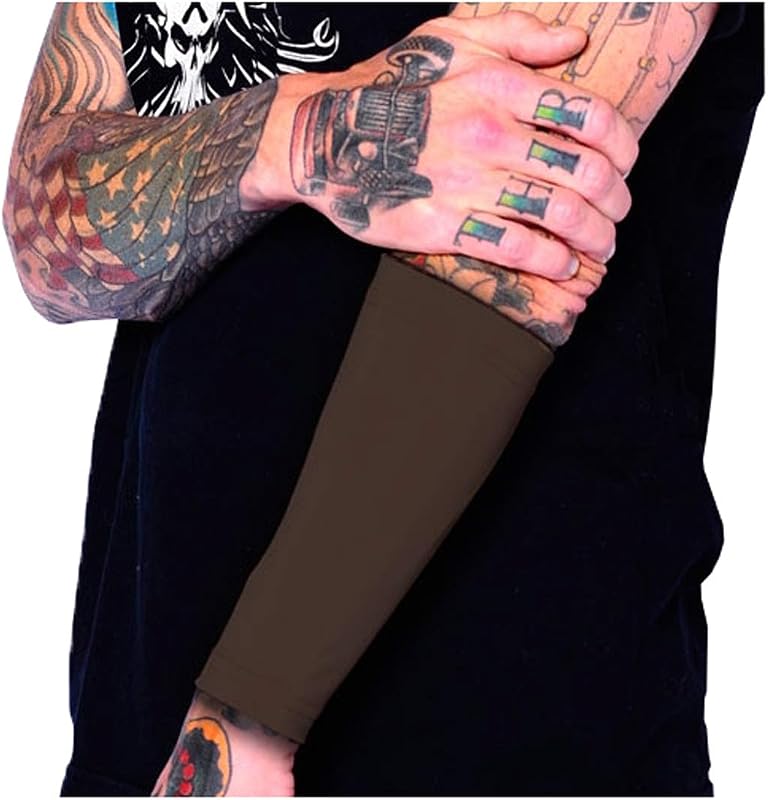 Tat2X Manga para Cobertura de Tatuagem no Antebraço 22,86 cm Marrom XL/2X — 1 unidade