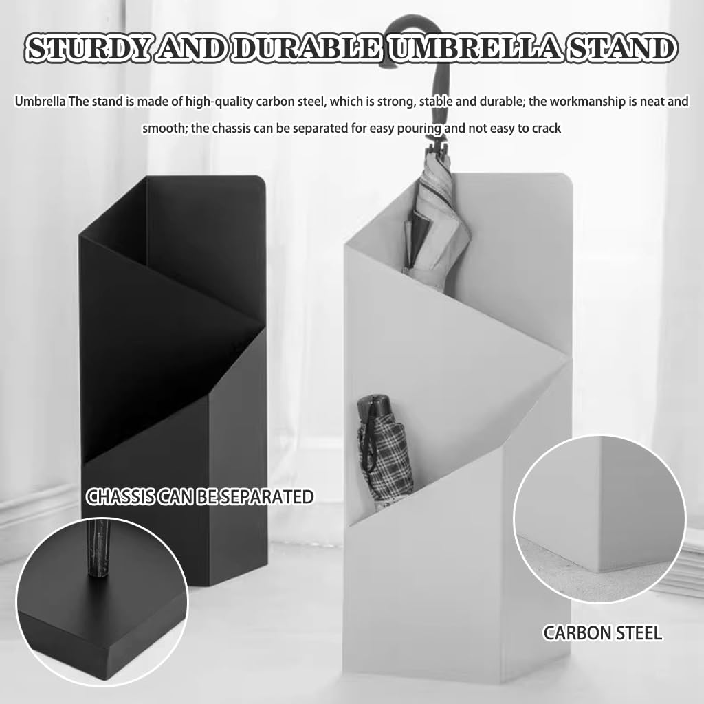 Stylowy duży stojak na parasol, geometryczny design do hoteli, uchwyt na parasol o dużej pojemności, idealny prezent na parapetówkę, eleganckie złote wykończenie
