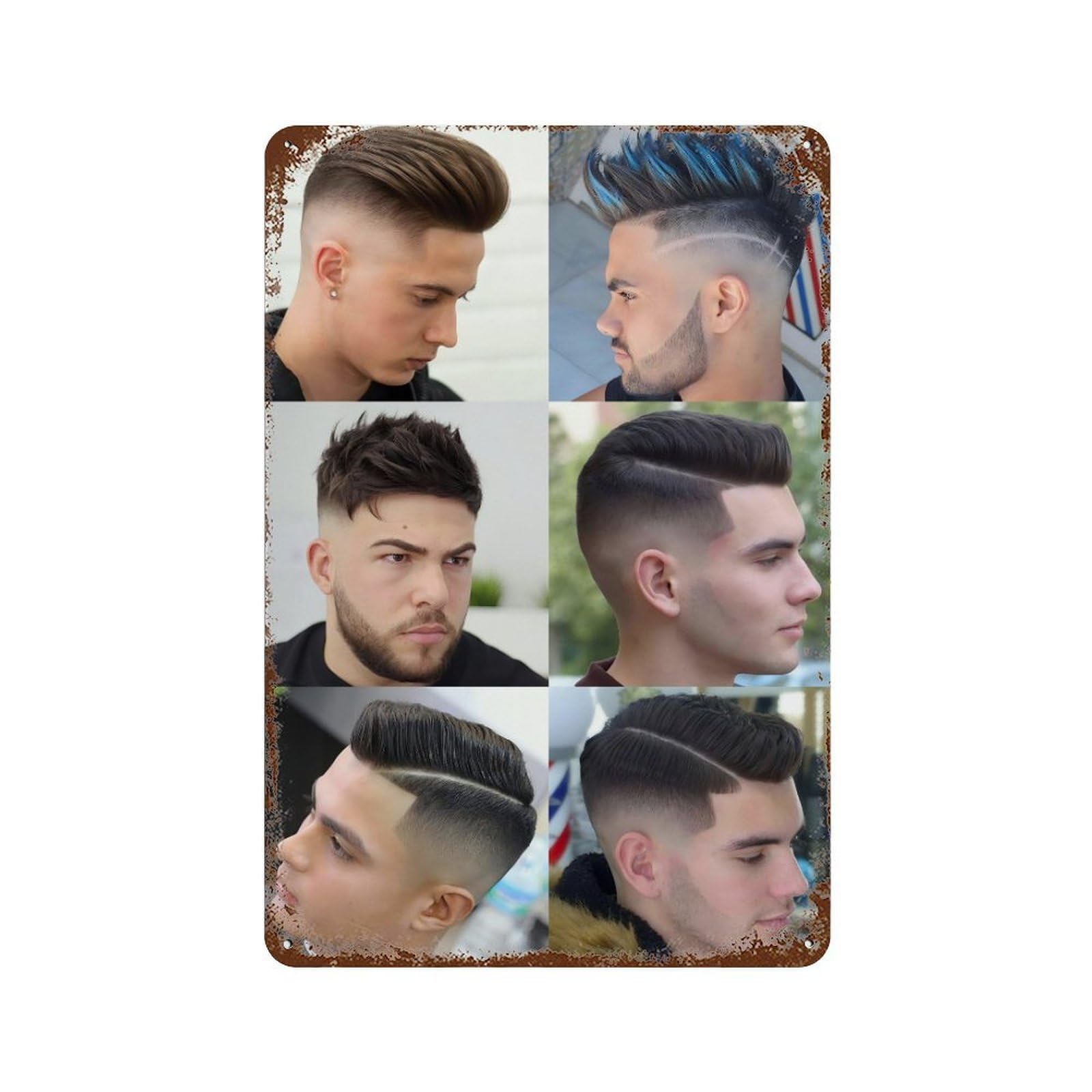 xiaoxiaoshen Barber Shop Fashion Hairstyle (20) Wall Decor Art Metal Tin Poster Modern Home Decor Art Home Bar Shop Decorations Vintage Sign 30x20cm