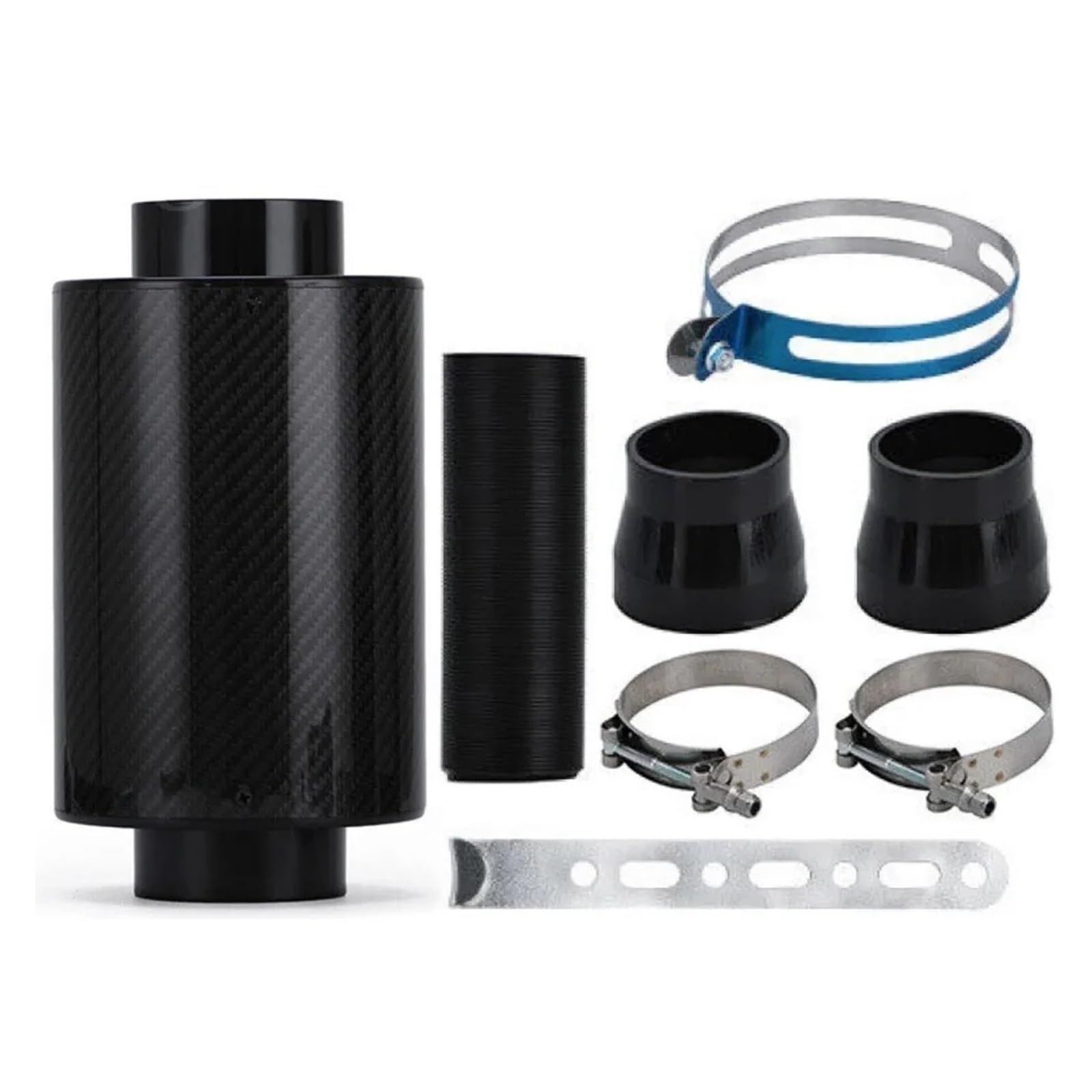 Tubo Ingresso Dell'aria 1 Set Universale Per In Fibra Carbonio Filtro Aria Fredda Alimentazione Chiuso Ad Alto Flusso Aspirazione Tubo Induzione Kit Kit 76mm 3 Pollici Linea Aspirazione