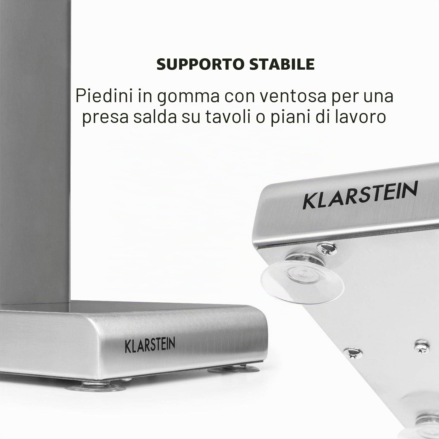 KLARSTEIN Kraftpaket Pro - Drink Mixer, 80 Watt, 1 L, 2 Livelli, 20000 giri/min, Bicchiere in Acciaio Inox, Milkshake & Frullati Proteici, Mixer per Bevande, Bar, Ristoranti, Professionale, Argento