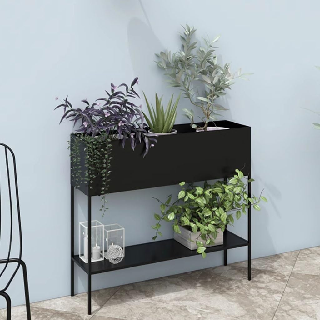 Tiered Plant Stand Indoor Nordic Outdoor Balcony Floor-standing Courtyard Green Plant Rack Outdoor Double-layer Large Plant Rack Outdoor Plant Stands For Patio