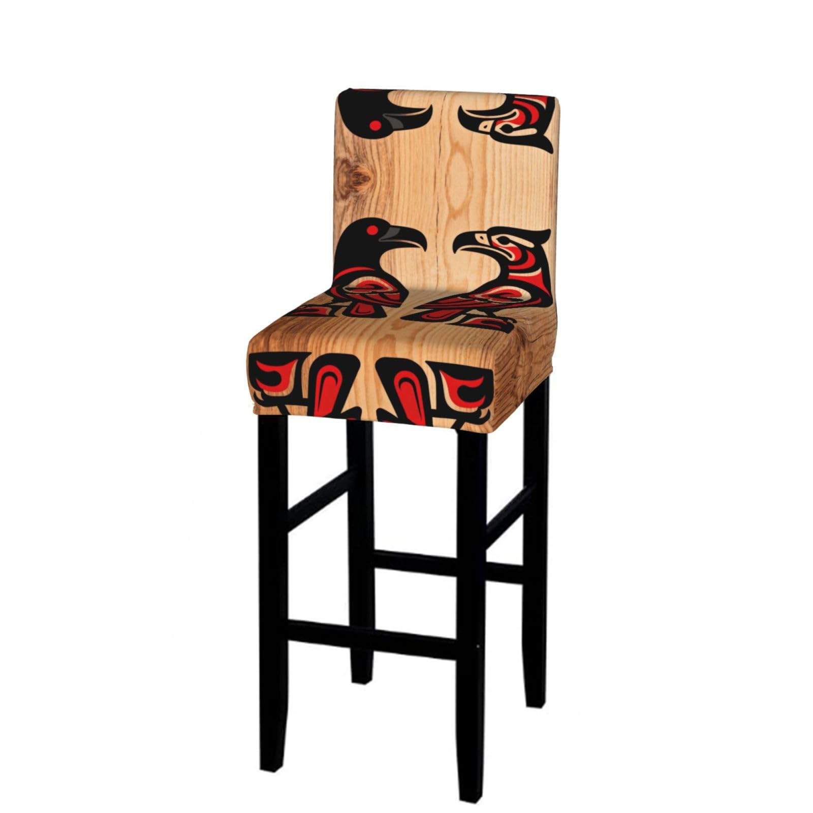CNTDBU Eagle and Raven Bar Stool Cover-Stretchy Chair Slipcover for Kitchen