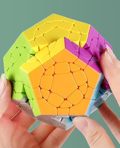 Miniatura 6 de Willking Gigaminx - Cubo de velocidad de 12 caras sin pegatinas de 12 caras, cubo de velocidad de 5 x 5 capas Gigaminx 5 x 5