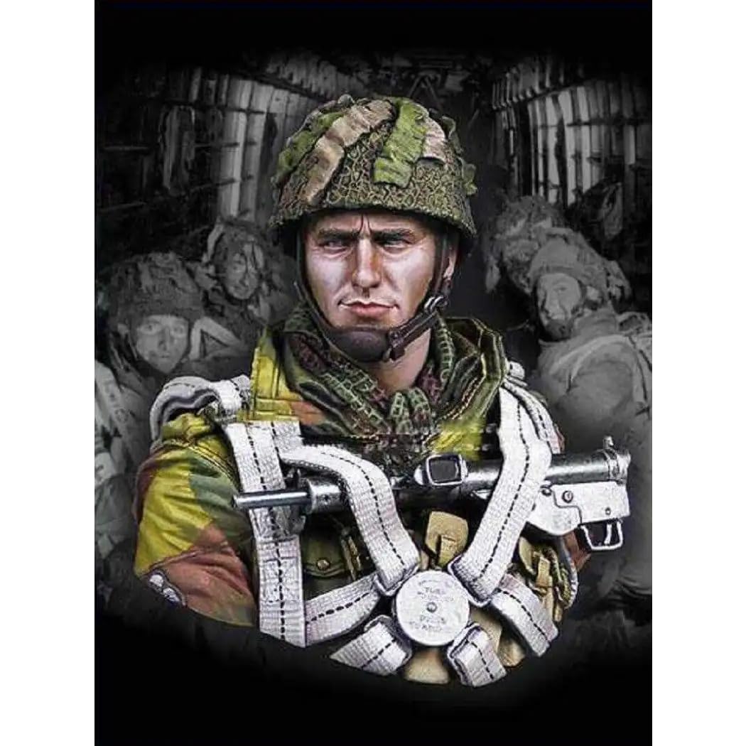 1/10 Bust Resin Model Kit British Soldier Paratrooper 1st Airborne WW2 Unpainted
