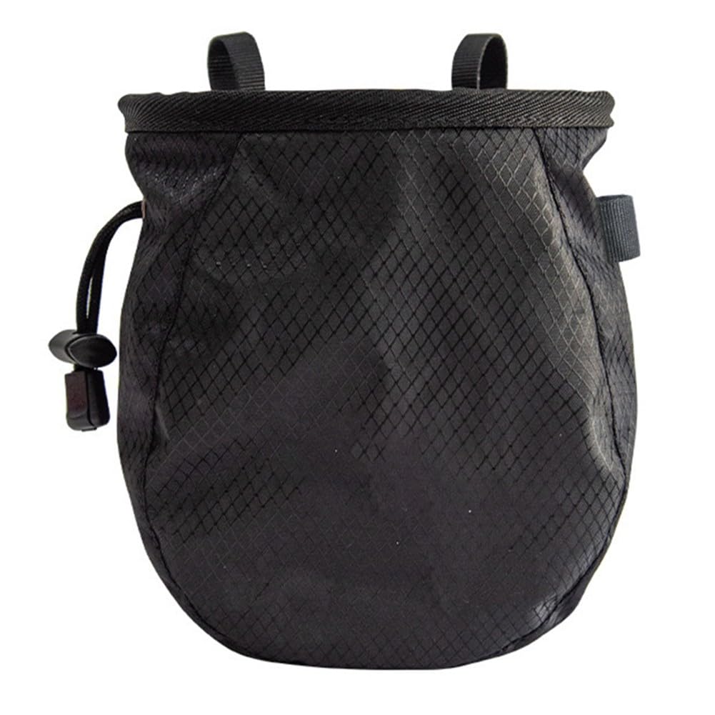 Bolsa de magnesio de poliéster resistente al desgaste con cinturón ajustable 12 x 8 x 16 cm negro
