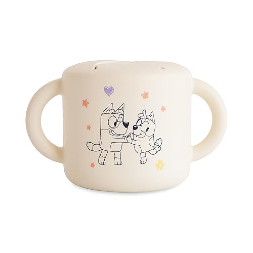 Miniatura 20 de mushie x Bluey Taza para merienda de silicona | Contenedor de alimentos a prueba de derrames para niños pequeños y bebés (Bluey Sage)