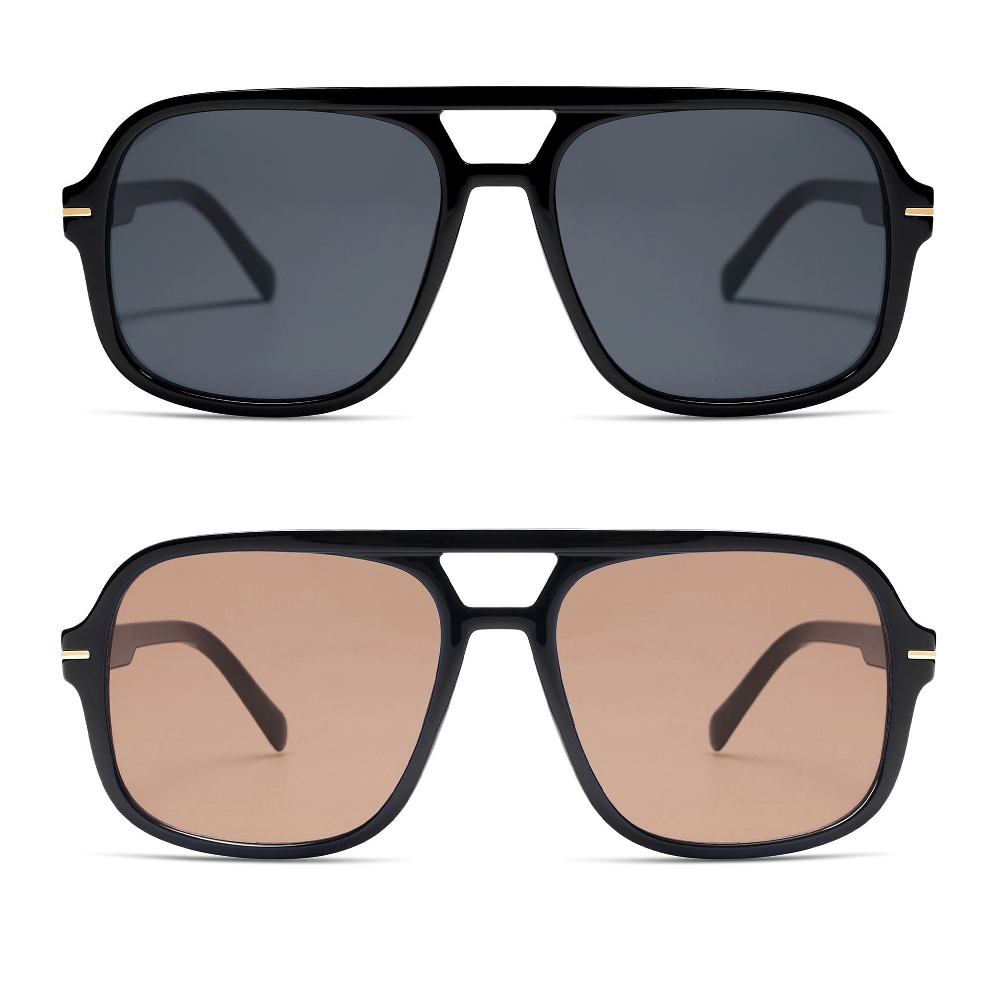 Retro Trendy Square Aviator Sunglasses Womens Mens 70s Classic Vintage Oversized Sun Glasses AR82173