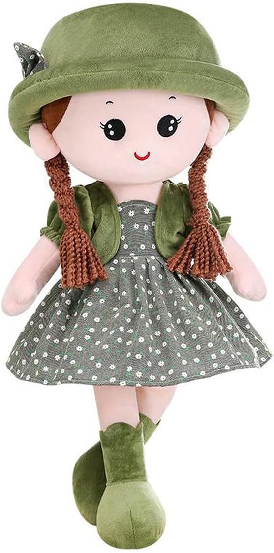 iEaseyCute Baby Doll Plush Doll Princess Doll Hat and Detachable Clothes Gift Girl for Ages 0+, Gift for Birthday, Christening, Valentine's Day, Christmas