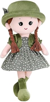Adorable Baby Girl Rag Doll Soft Cuddly Ragdoll Princess Doll with Removable Dress & Hat Soft Stuffed Plush Toy Dolls for Girls Age 0+, First Doll Baby Shower Present Girl Birthday Christening Gift